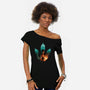 Jurassic Footprint-womens off shoulder tee-alemaglia