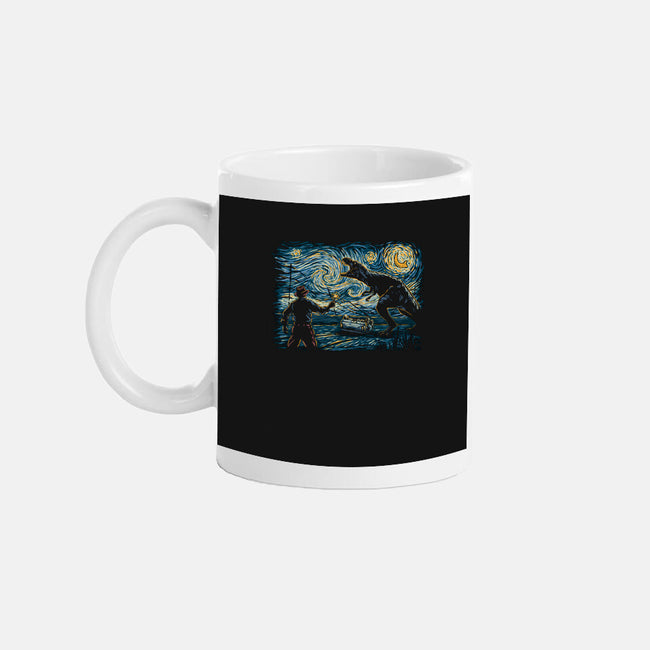 Jurassic Night-none glossy mug-Hootbrush