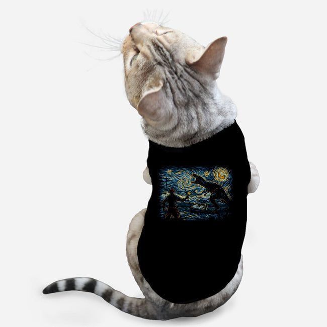 Jurassic Night-cat basic pet tank-Hootbrush