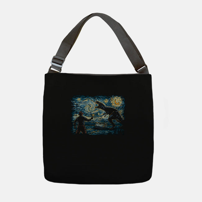 Jurassic Night-none adjustable tote-Hootbrush