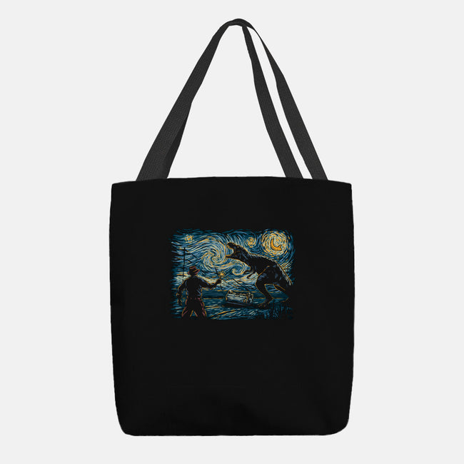 Jurassic Night-none basic tote-Hootbrush