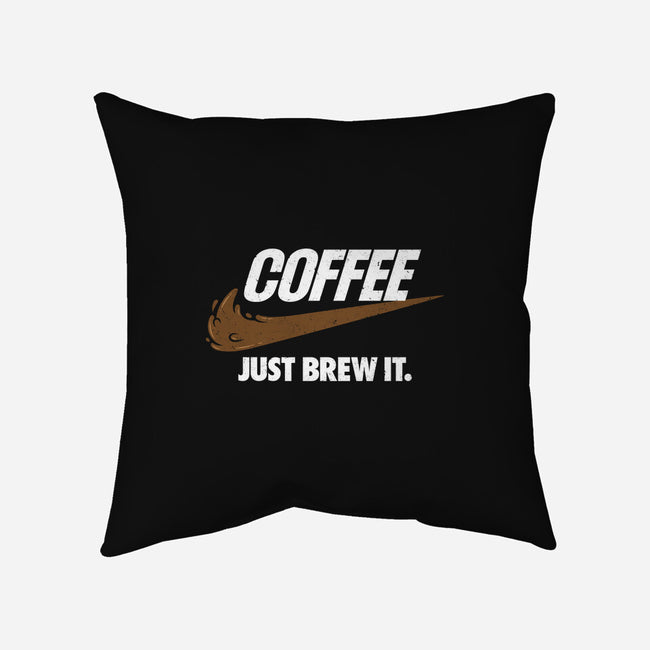 Just Brew It-none non-removable cover w insert throw pillow-mikehandyart