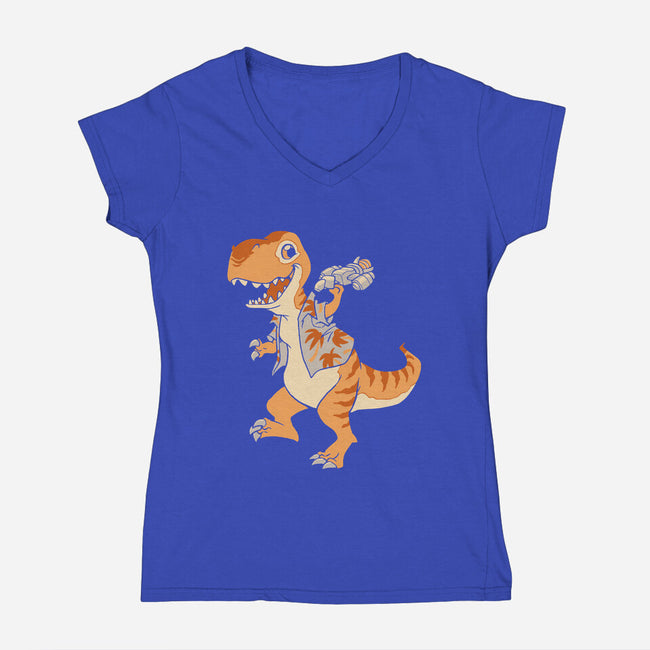 Just Keep Flying-womens v-neck tee-DoOomcat