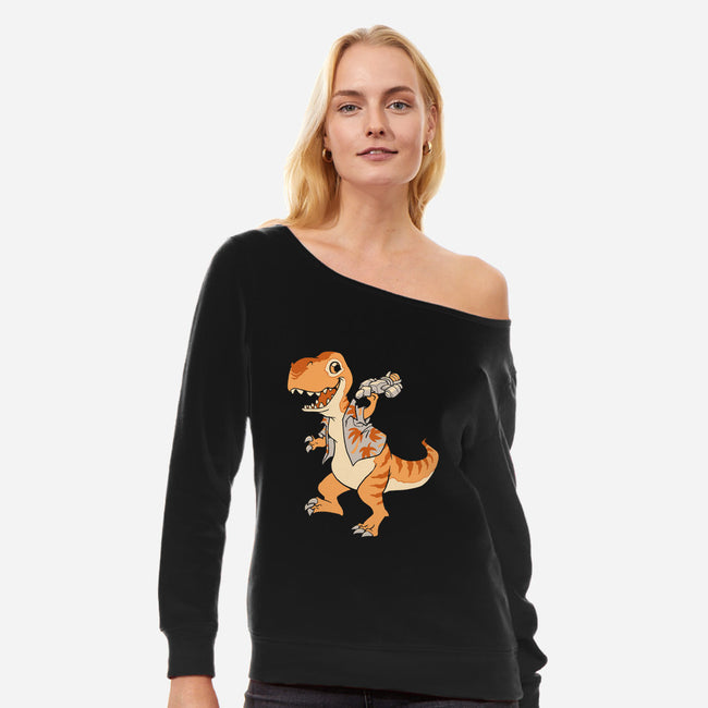 Just Keep Flying-womens off shoulder sweatshirt-DoOomcat