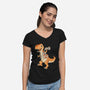 Just Keep Flying-womens v-neck tee-DoOomcat
