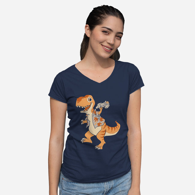 Just Keep Flying-womens v-neck tee-DoOomcat