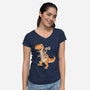 Just Keep Flying-womens v-neck tee-DoOomcat