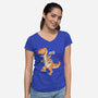 Just Keep Flying-womens v-neck tee-DoOomcat