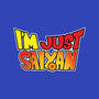 Just Saiyan-none glossy sticker-Kat_Haynes
