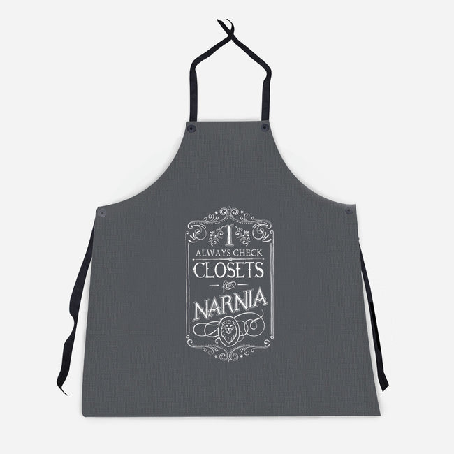 I Always Check Closets-unisex kitchen apron-Ma_Lockser