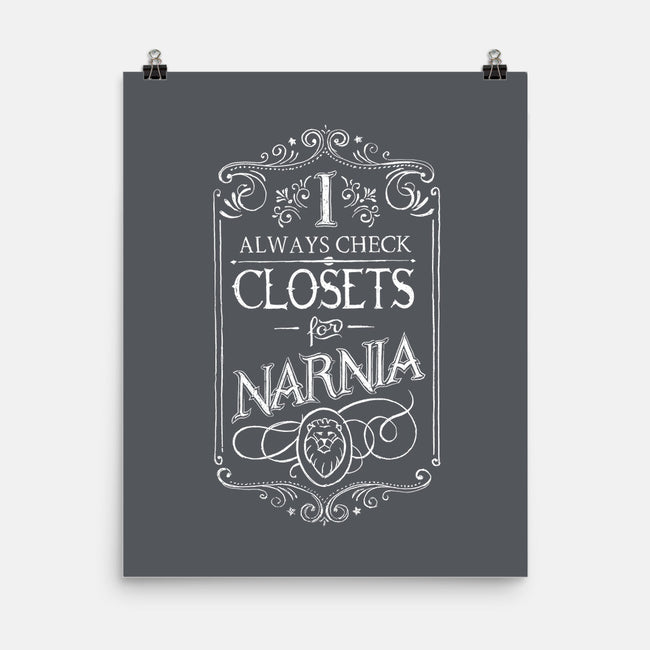 I Always Check Closets-none matte poster-Ma_Lockser