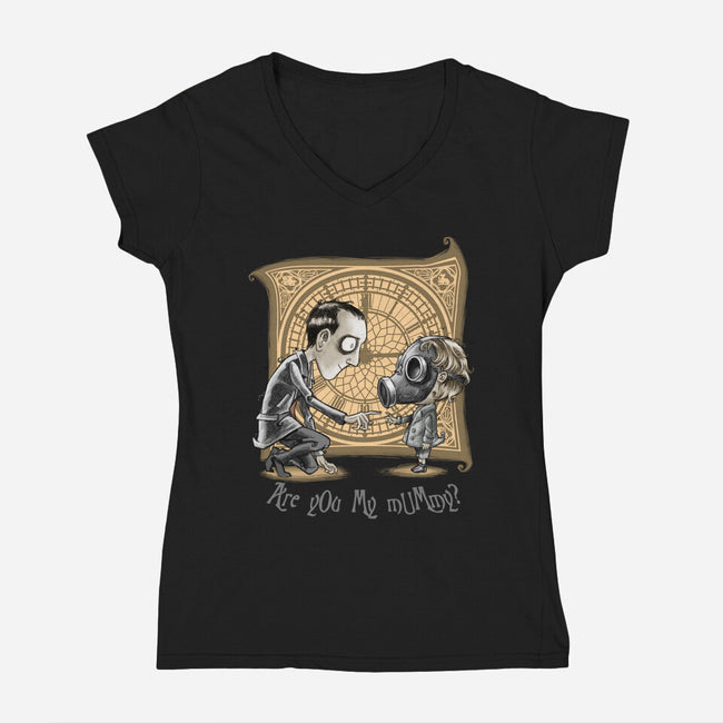 I Am Not Your Mummy-womens v-neck tee-saqman