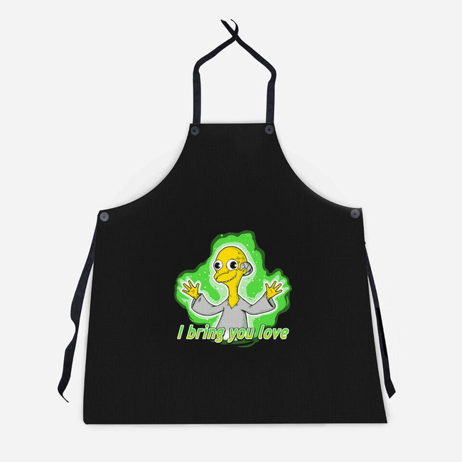 I Bring You Love-unisex kitchen apron-Firebrander