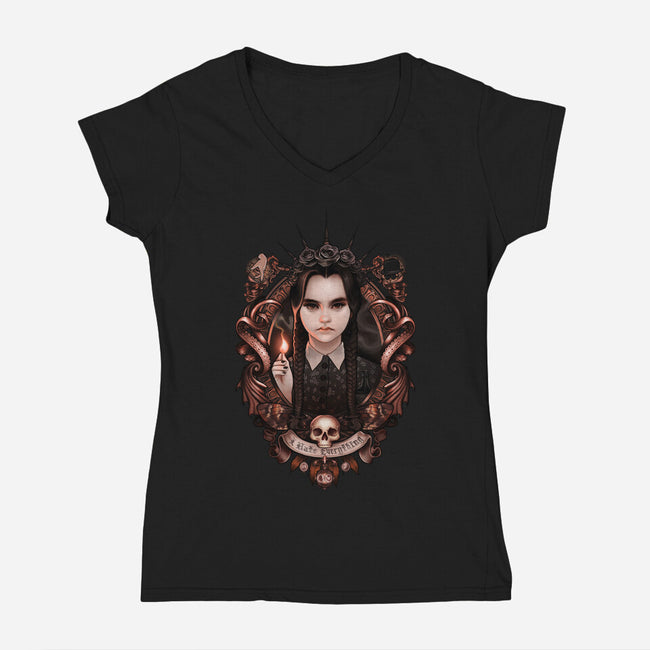 I Hate Everything-womens v-neck tee-MeganLara
