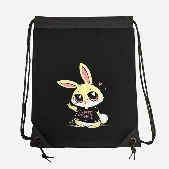I Hate People-none drawstring bag-tobefonseca