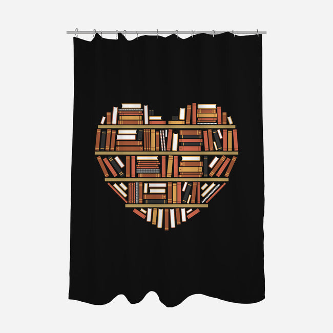 I Heart Books-none polyester shower curtain-renduh