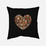 I Heart Books-none removable cover w insert throw pillow-renduh
