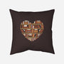 I Heart Books-none removable cover w insert throw pillow-renduh