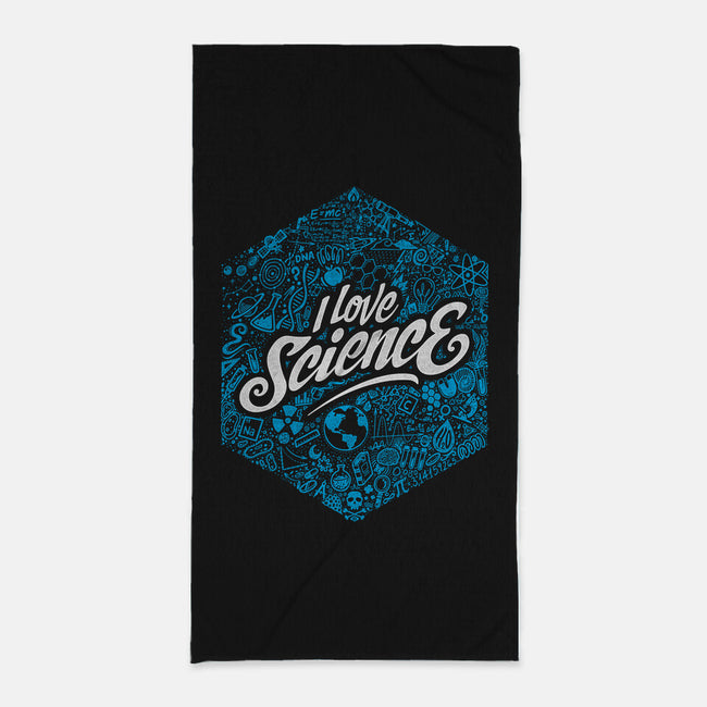 I Heart Science-none beach towel-StudioM6