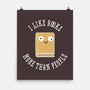 I Like Books-none matte poster-rocketman_art