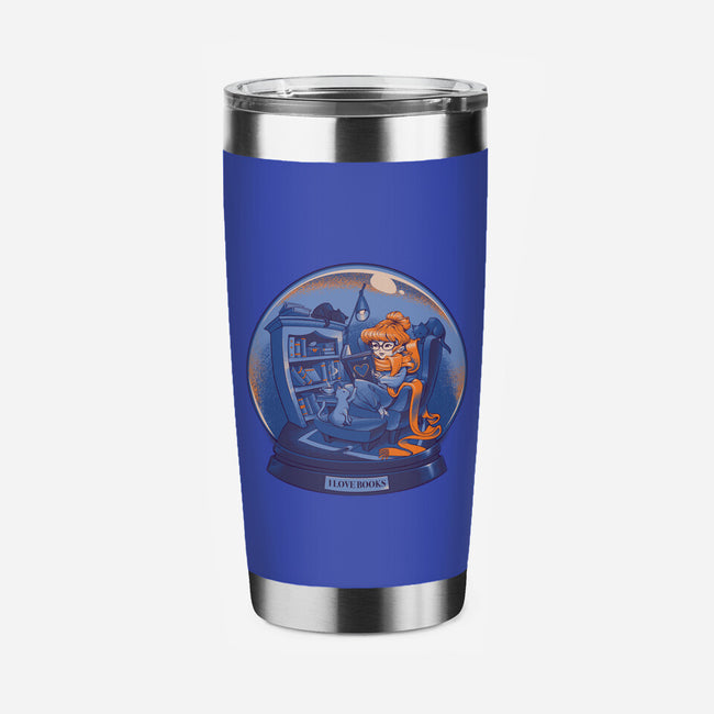 I Love Books and Cats-none stainless steel tumbler drinkware-tobefonseca