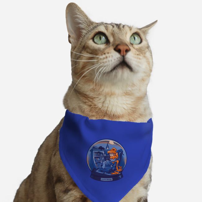 I Love Books and Cats-cat adjustable pet collar-tobefonseca