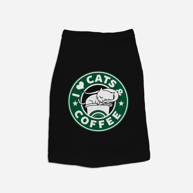 I Love Cats and Coffee-cat basic pet tank-Boggs Nicolas