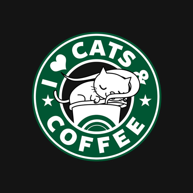 I Love Cats and Coffee-none stretched canvas-Boggs Nicolas