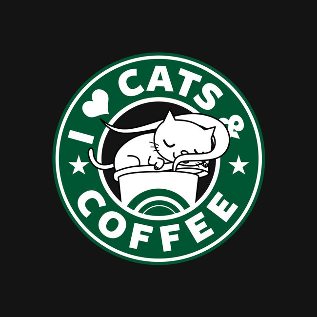 I Love Cats and Coffee-unisex kitchen apron-Boggs Nicolas