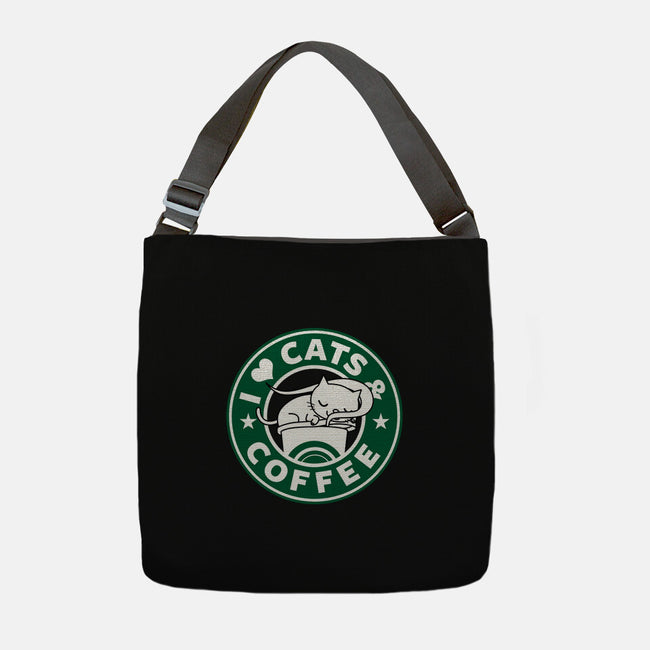 I Love Cats and Coffee-none adjustable tote-Boggs Nicolas