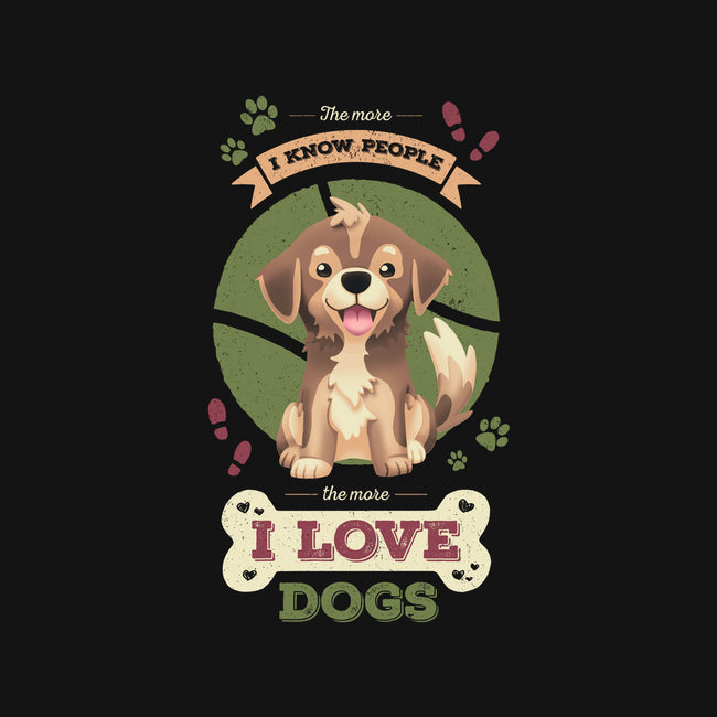 I Love Dogs!-none non-removable cover w insert throw pillow-Geekydog