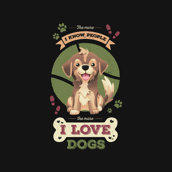 I Love Dogs!-none removable cover w insert throw pillow-Geekydog