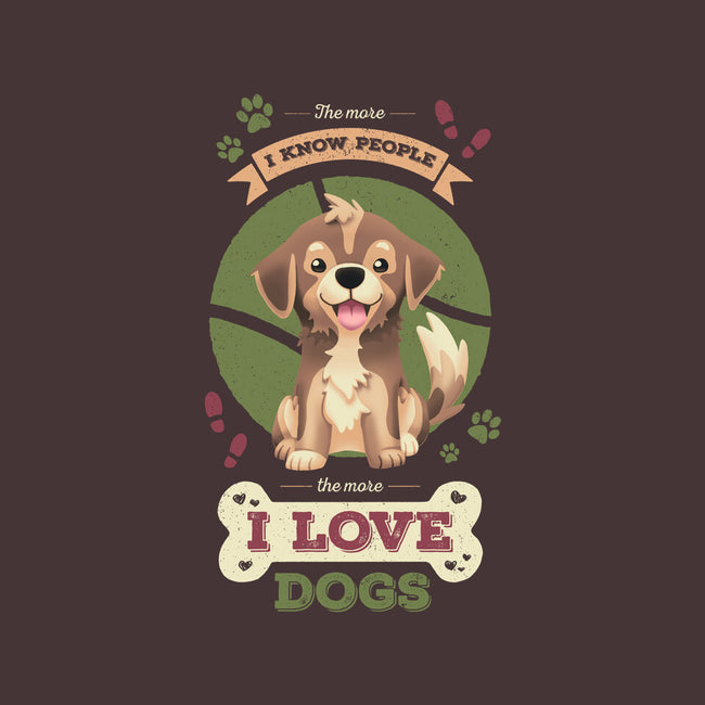 I Love Dogs!-none non-removable cover w insert throw pillow-Geekydog