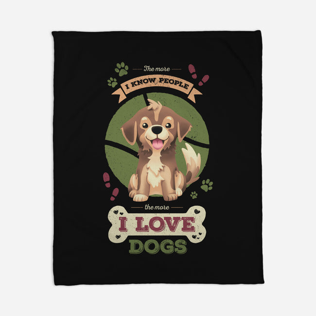 I Love Dogs!-none fleece blanket-Geekydog