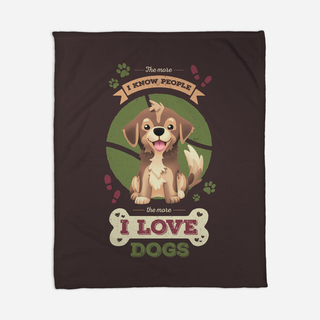 I Love Dogs!-none fleece blanket-Geekydog