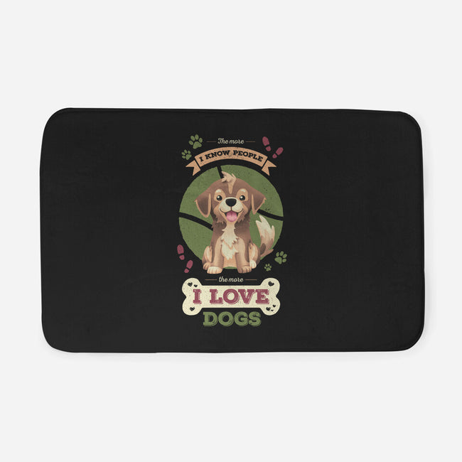 I Love Dogs!-none memory foam bath mat-Geekydog