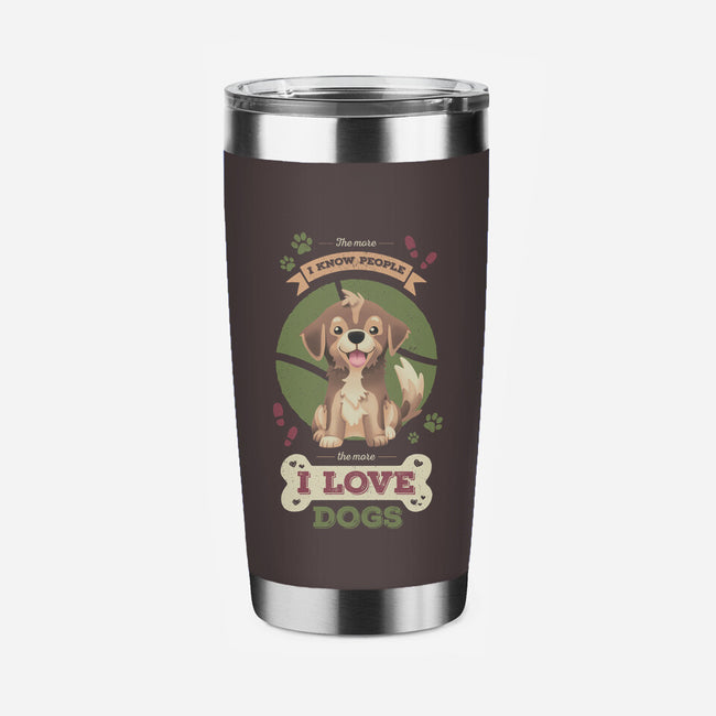 I Love Dogs!-none stainless steel tumbler drinkware-Geekydog