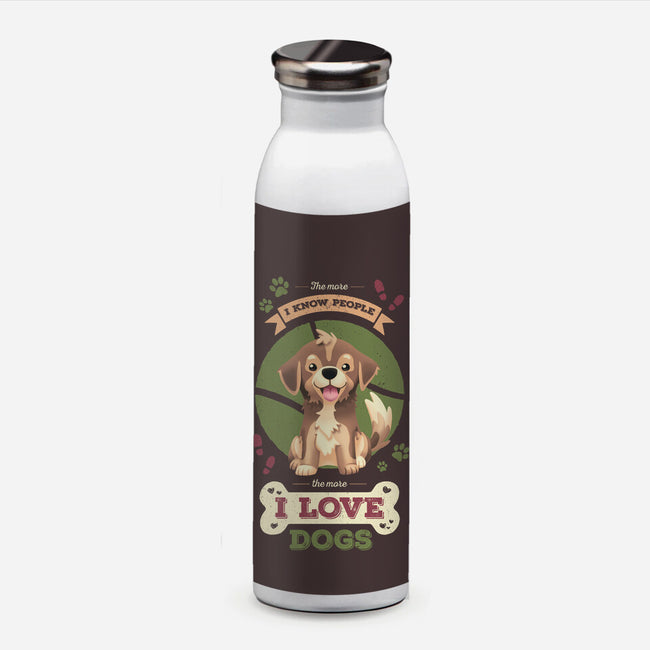 I Love Dogs!-none water bottle drinkware-Geekydog