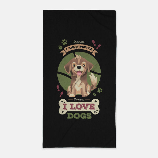 I Love Dogs!-none beach towel-Geekydog