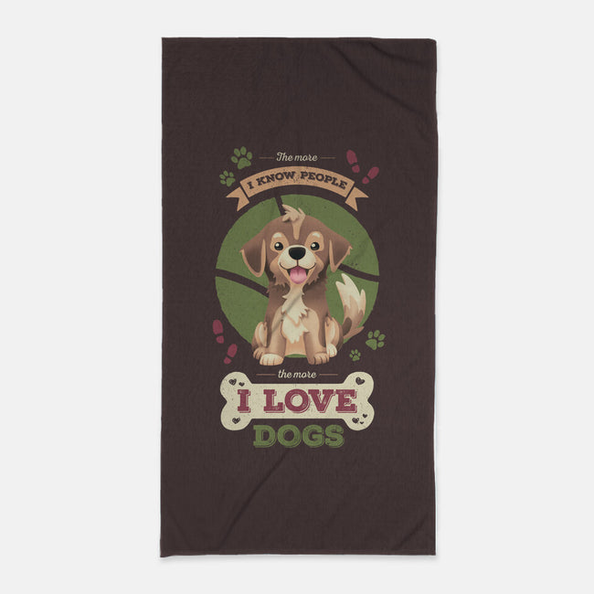 I Love Dogs!-none beach towel-Geekydog