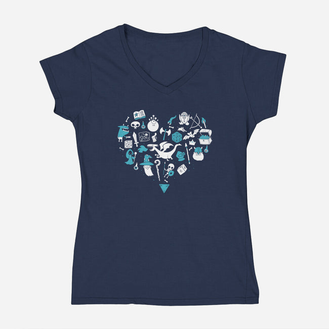 I Love Questing-womens v-neck tee-queenmob