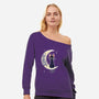 I Love You to The Moon & Back-womens off shoulder sweatshirt-TimShumate