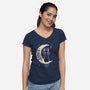 I Love You to The Moon & Back-womens v-neck tee-TimShumate