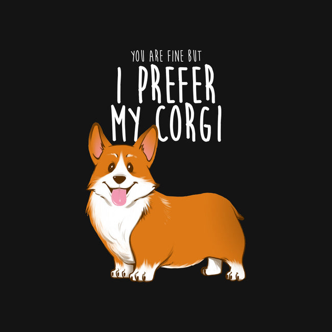 I Prefer My Corgi-none polyester shower curtain-ursulalopez