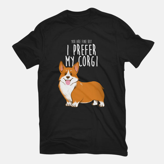 I Prefer My Corgi-mens heavyweight tee-ursulalopez