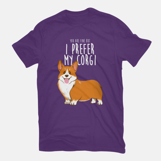 I Prefer My Corgi-mens heavyweight tee-ursulalopez
