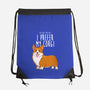 I Prefer My Corgi-none drawstring bag-ursulalopez
