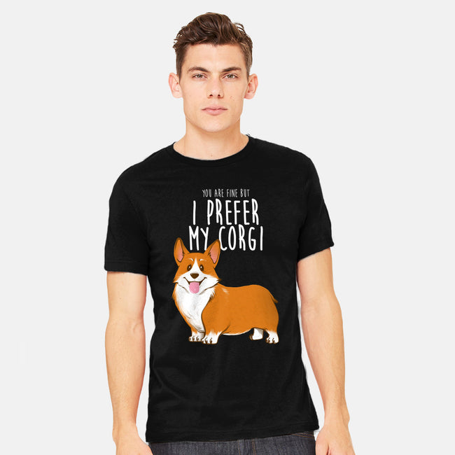 I Prefer My Corgi-mens heavyweight tee-ursulalopez