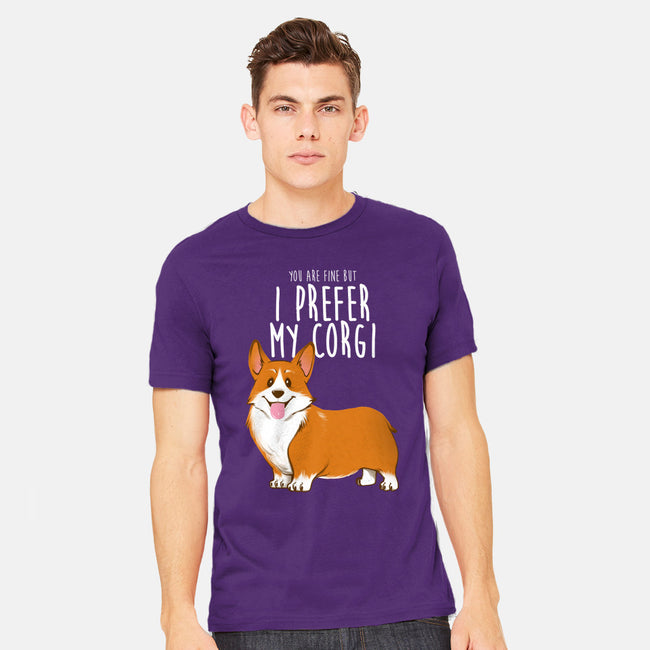 I Prefer My Corgi-mens heavyweight tee-ursulalopez