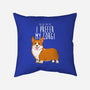 I Prefer My Corgi-none removable cover w insert throw pillow-ursulalopez